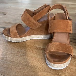 Caslon Brown Suede Wedges